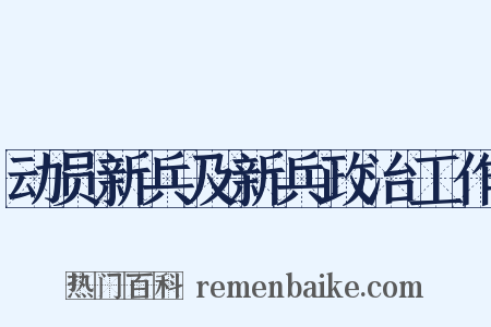 动员新兵及新兵政治工作是什么意思的图片